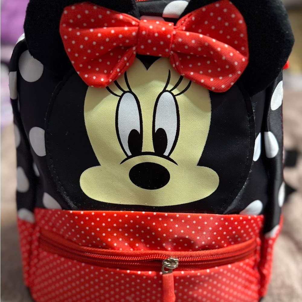 Disney Minnie Mouse Kids Backpack - Red and Black